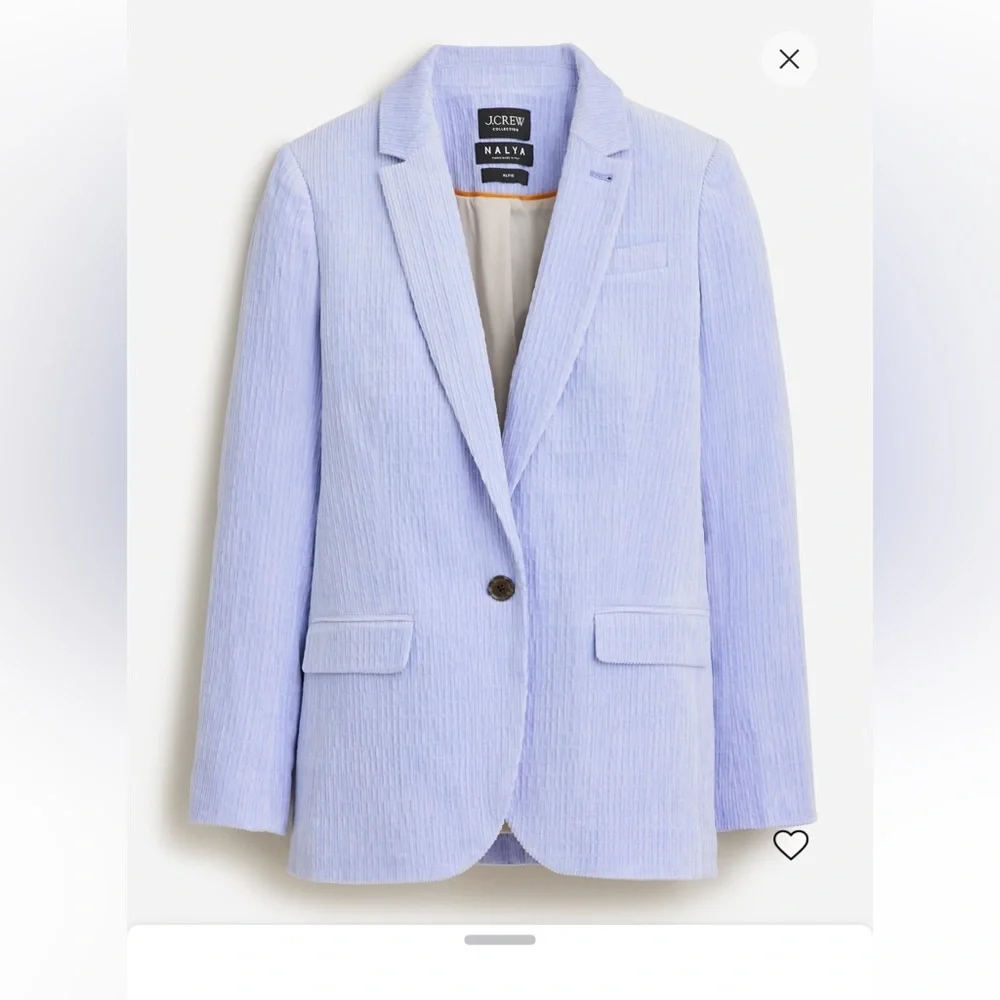 J.Crew Collection Alfie blazer in Italian Corduroy - size 16 NWT - Picture 1 of 3